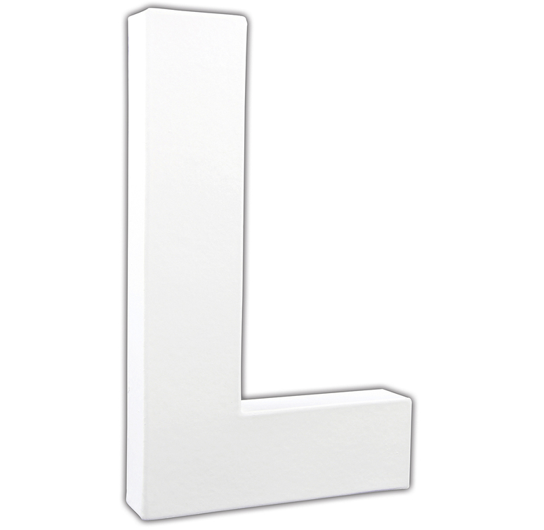 Décopatch Alfabet groot Letter 20,5cm, L. - Wit