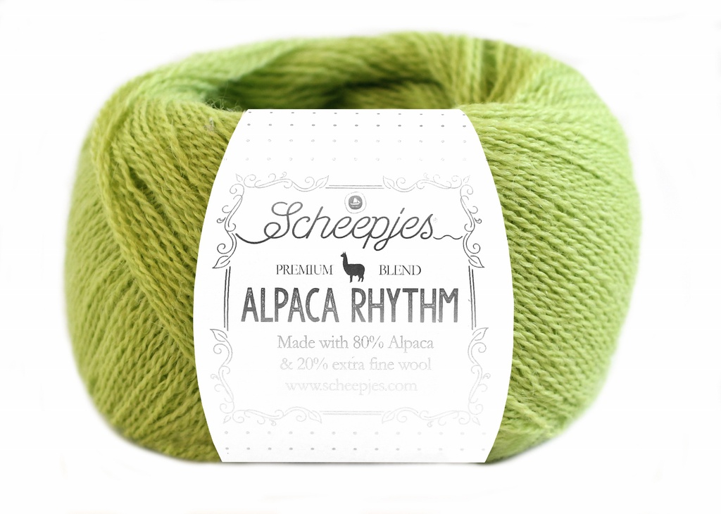Alpaca Rhythm, 10x25gr, 80% Alpaca/20% Wol, kleur "Smooth"