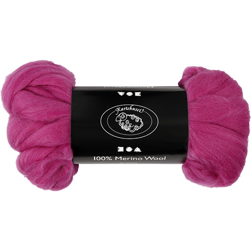 [CR46#047] Merino wol, 21 micron, 100 gr paarsrood