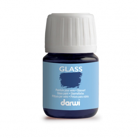 [0075#236] Darwi Glass glasverf, 30ml, Donkerblauw