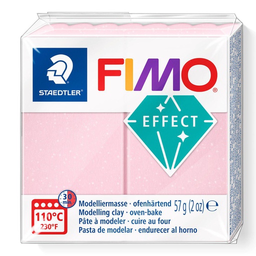 [S8020E#206] Fimo effect boetseerklei, 57gr - rose quartz