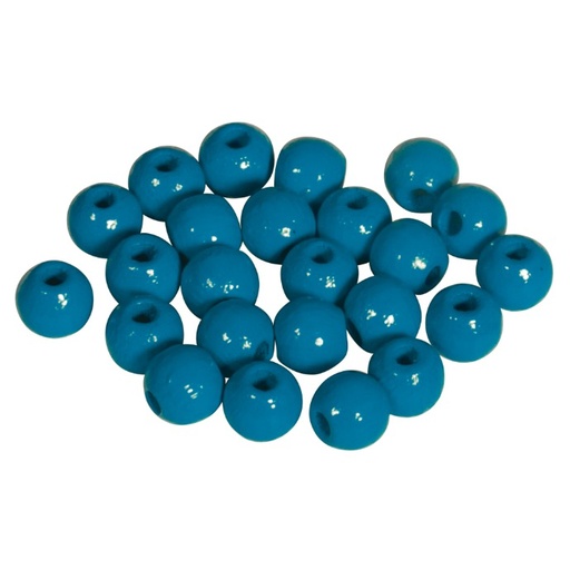 [1006#09] Houten kralen FSC 100%, gepolijst, 6mm ø, m.blauw, zak à 115 stuks