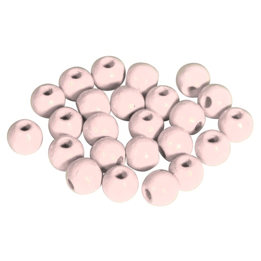 [1006#16] Houten kralen FSC 100%, gepolijst, 6mm ø, roze, zak à 115 stuks