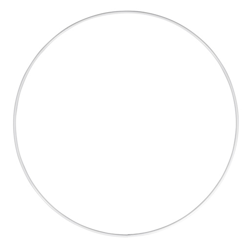 [R2505800] Draadring Metaal, wit gelakt - 50 cm