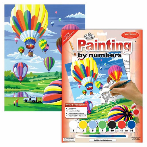 [RB-PJS#34] Painting by Numbers 225x305mm, Hot Air Balloons