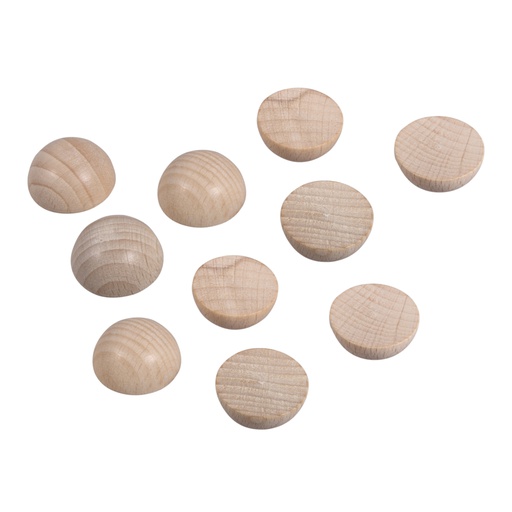[R6246600] Halve houten ballen FSC 100%, 20mm ø, zak à 10 stuks 