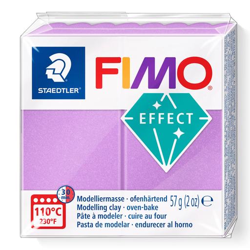 [S8020E#607] Fimo effect boetseerklei, 57gr - parelmoer lila**