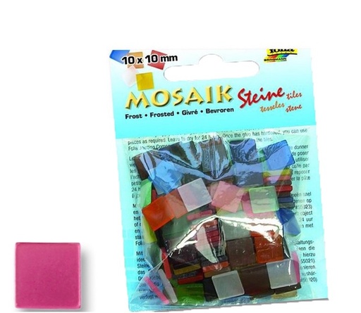 [FOL582#23] Mozaïek tegels FROST, 45g, 10x10mm, 190 delen, roze*