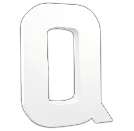 [DE-ABC#716] Décopatch Alfabet groot Letter 20,5cm, Q. - Wit