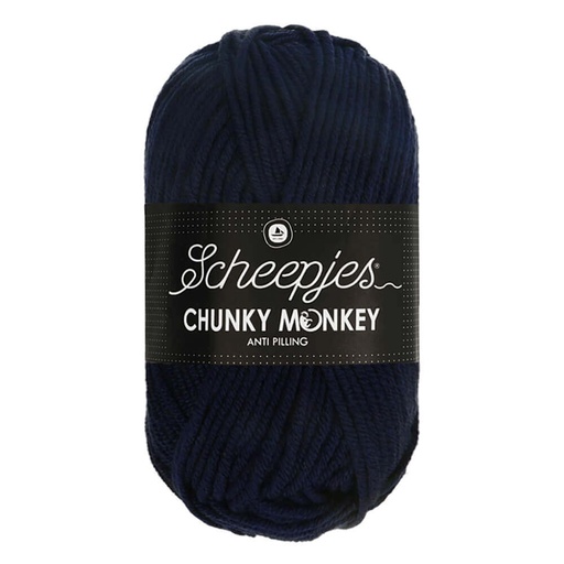 [CHU500#1011] Scheepjeswol "Chunky Monkey", 5x100g, 100% Acryl, naald 5.0, kleur 1011 Slate