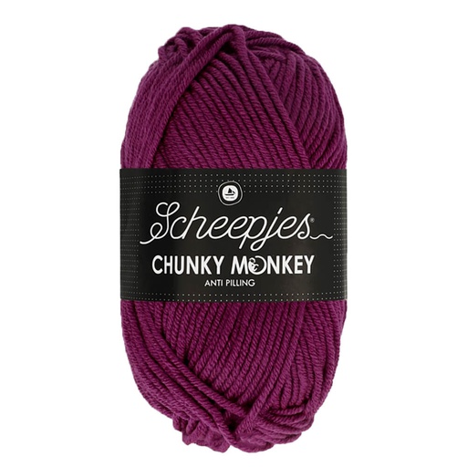 [CHU500#1061] Scheepjeswol "Chunky Monkey", 5x100g, 100% Acryl, naald 5.0, kleur 1061 Cerise