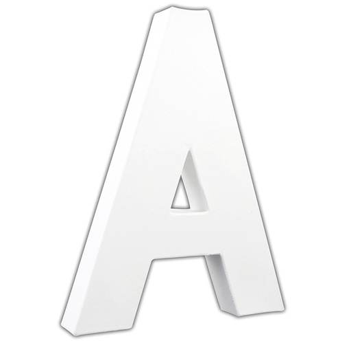 [DE-ABC#700] Décopatch Alfabet groot Letter 20,5cm, A. - Wit