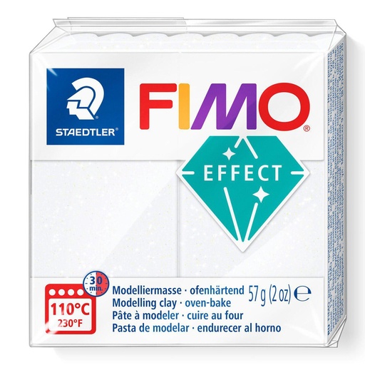[S8010E#002] Fimo effect galaxy boetseerklei, 57gr - wit