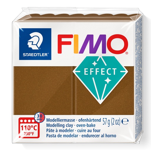 [S8010E#71] Fimo effect metallic boetseerklei, 57gr - koper