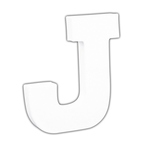 [DE-ABC#739] Décopatch Alfabet klein Letter 12cm, J. - Wit