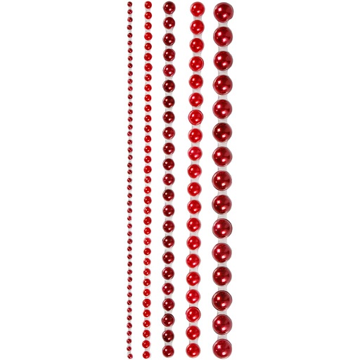 [CR28319] Halve plakparels, rood, afm 2-8 mm, 140 stuk/ 1 doos