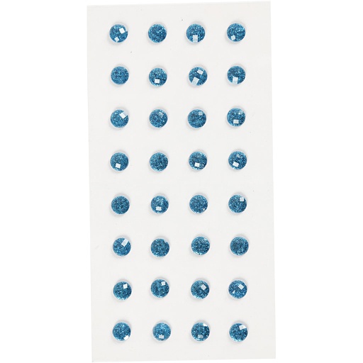 [CR283804] Strasstenen, blauw, d: 8 mm, 32 stuks