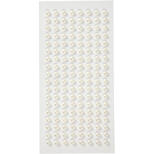 [CR28434] Halve parels, wit, d: 5 mm, 144 stuk/ 1 doos