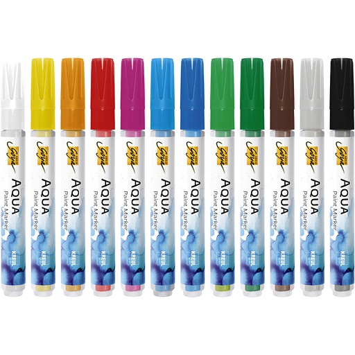 [CR34321] SOLO GOYA Aqua Paint Marker Display, diverse kleuren, 12 stuk/ 1 doos